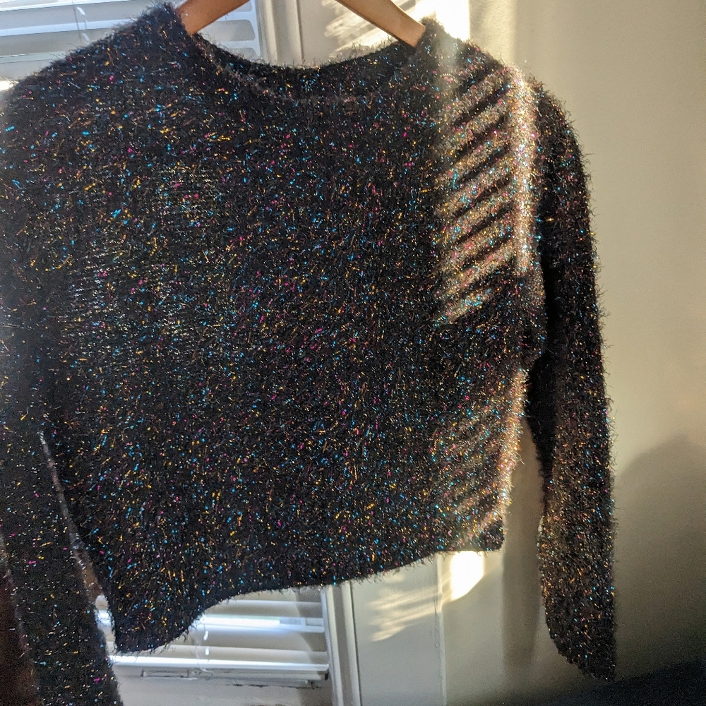 H&M tinsel sweater